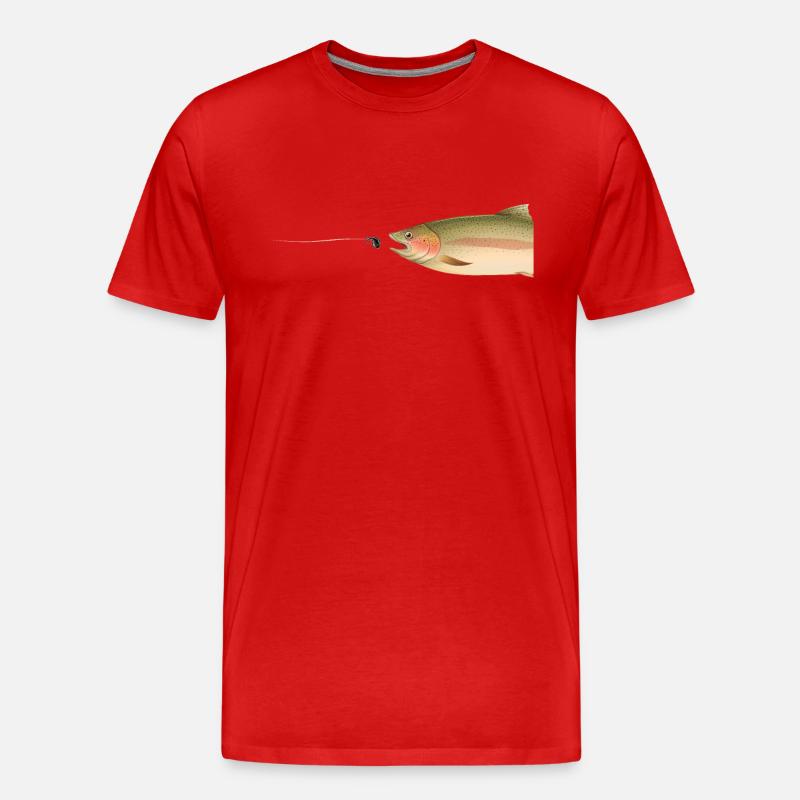 Forelle - Männer Premium Bio T-Shirt - Rot