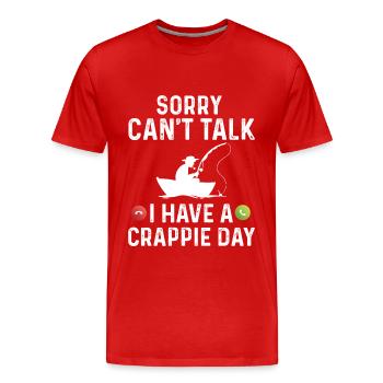 Crappie Fish Angler - Men's Premium Organic T-Shirt - red - Front - Damien (186cm)