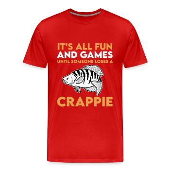 Crappie - Men's Premium Organic T-Shirt - red - Front - Damien (186cm)