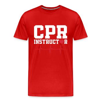 Cpr-ausbilder - Männer Premium Bio T-Shirt - Rot - Vorne - Damien (186cm)