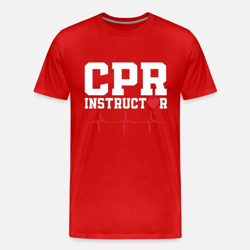 Cpr-ausbilder - Männer Premium Bio T-Shirt - Rot