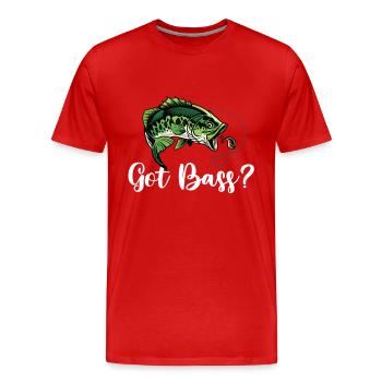 Avez-vous des basses? Chemise de pêche - T-shirt bio Premium Homme - rouge - Devant - Damien (186cm)