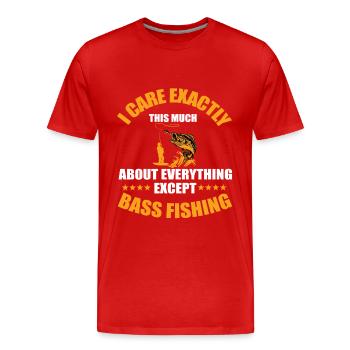 Perch fishing - Men's Premium Organic T-Shirt - red - Front - Damien (186cm)