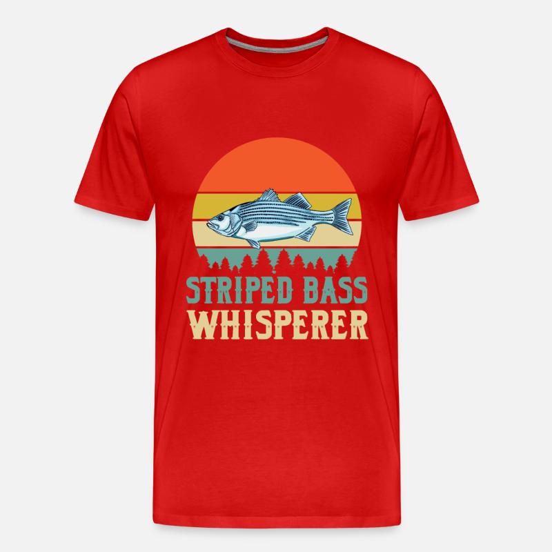Gestreifter Barsch Flüsterer - Männer Premium Bio T-Shirt - Rot