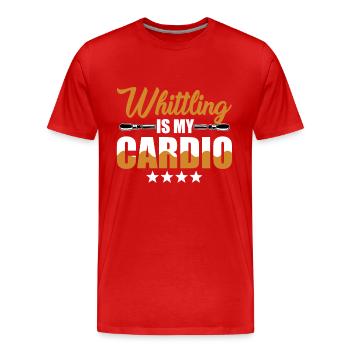 Schitzen Ist Mein Cardio - Männer Premium Bio T-Shirt - Rot - Vorne - Damien (186cm)