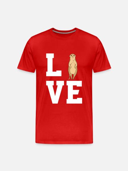 Dear Meerkats - Men's Premium Organic T-Shirt - red