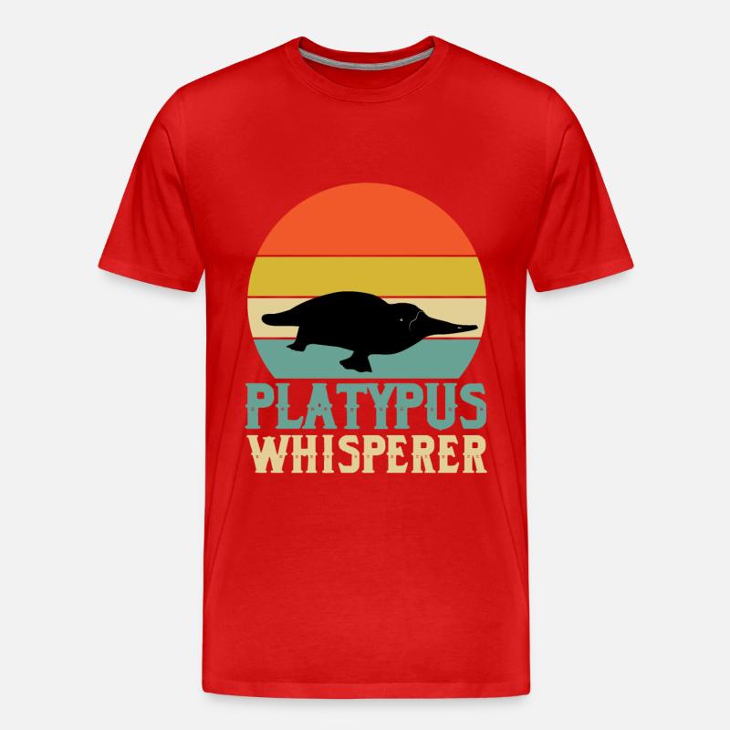 Schnabeltier-flüsterer-designign - Männer Premium Bio T-Shirt - Rot