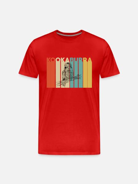 RetrO Kookaburra Bird - Men's Premium Organic T-Shirt - red
