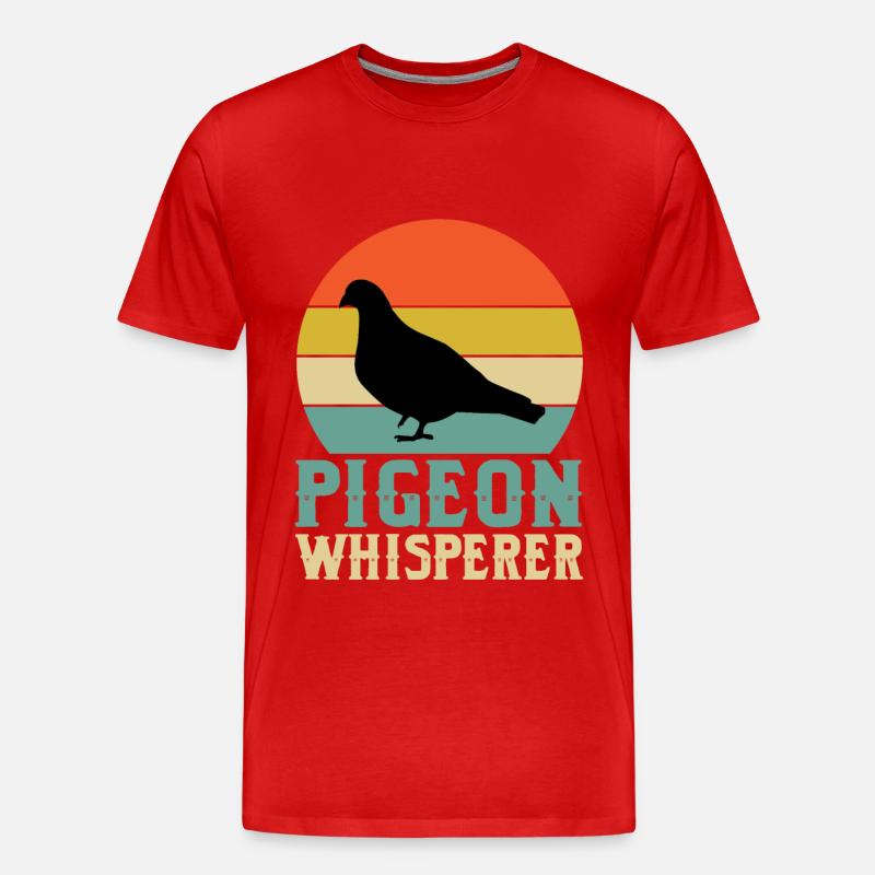 Taubenflüsterer - Männer Premium Bio T-Shirt - Rot