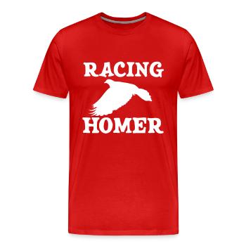 pigeon voyageur - T-shirt bio Premium Homme - rouge - Devant - Damien (186cm)