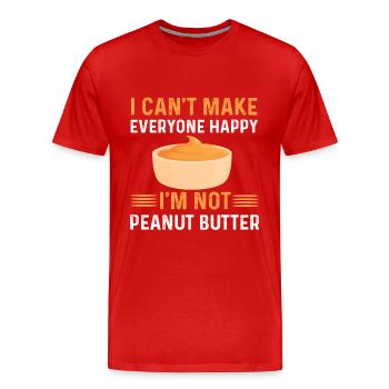Cadeau d’amateur de beurre de cacahuète - T-shirt bio Premium Homme - rouge - Devant - Damien (186cm)