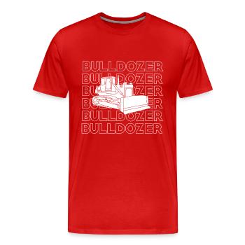 Bulldozer - Men's Premium Organic T-Shirt - red - Front - Damien (186cm)