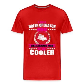 Bulldozer Mama - Men's Premium Organic T-Shirt - red - Front - Damien (186cm)