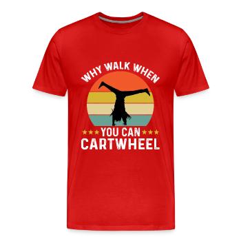 Roue - T-shirt bio Premium Homme - rouge - Devant - Damien (186cm)