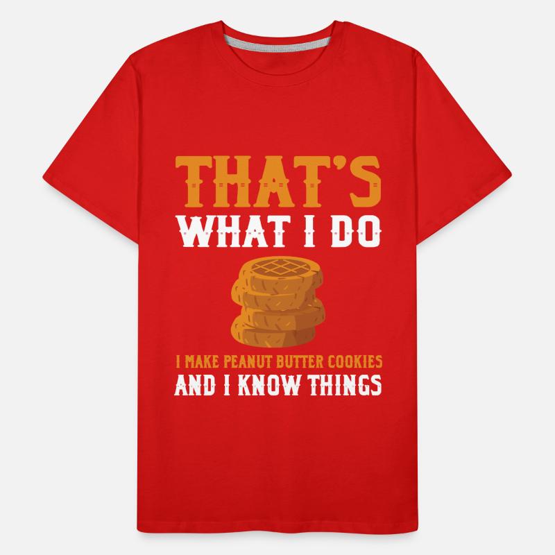 Erdnussbutterplätzchen Spruch Männer Premium Bio T-Shirt