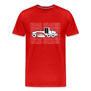 Grader T-Shirt - T-shirt bio Premium Homme - rouge - Devant - Damien (186cm)