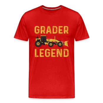 Grader Legende - Männer Premium Bio T-Shirt - Rot - Vorne - Damien (186cm)