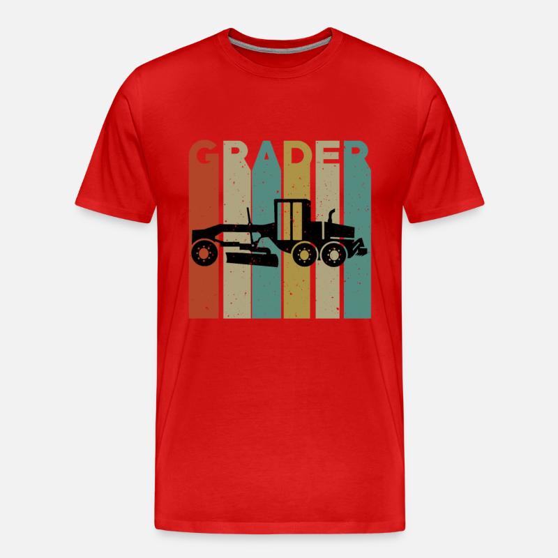 Grader Retro Design - Männer Premium Bio T-Shirt - Rot