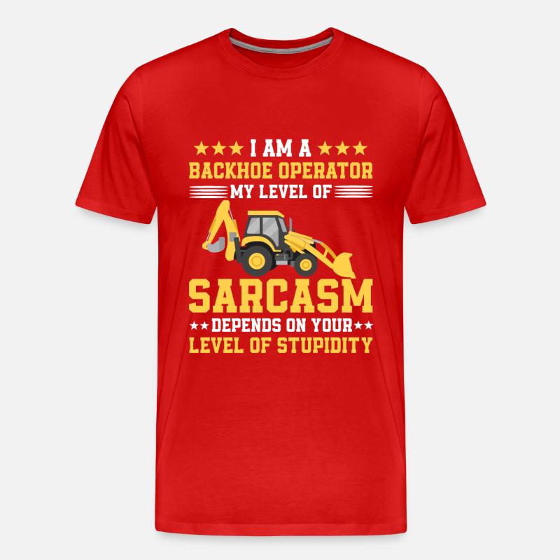 Baggerlader - Männer Premium Bio T-Shirt - Rot
