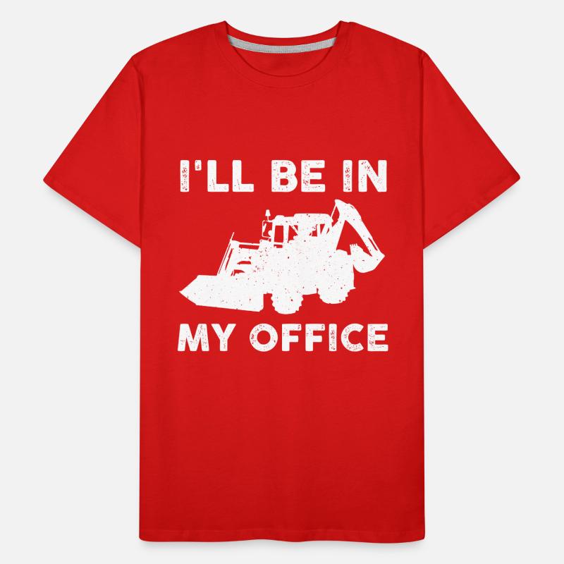 Funny Backhoe Loader Design Men's Premium Organic T-Shirt