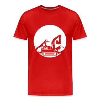 pelle Berg Design - T-shirt bio Premium Homme - rouge - Devant - Damien (186cm)