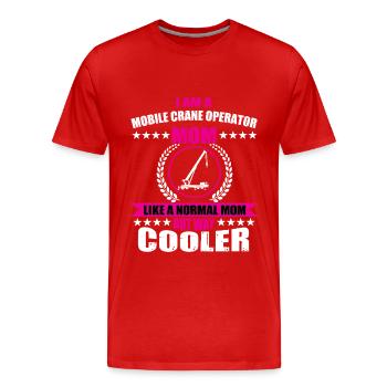 Grutier mobile Maman - T-shirt bio Premium Homme - rouge - Devant - Damien (186cm)