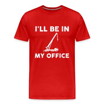 Mobile crane operator gift - Men's Premium Organic T-Shirt - red - Front - Damien (186cm)