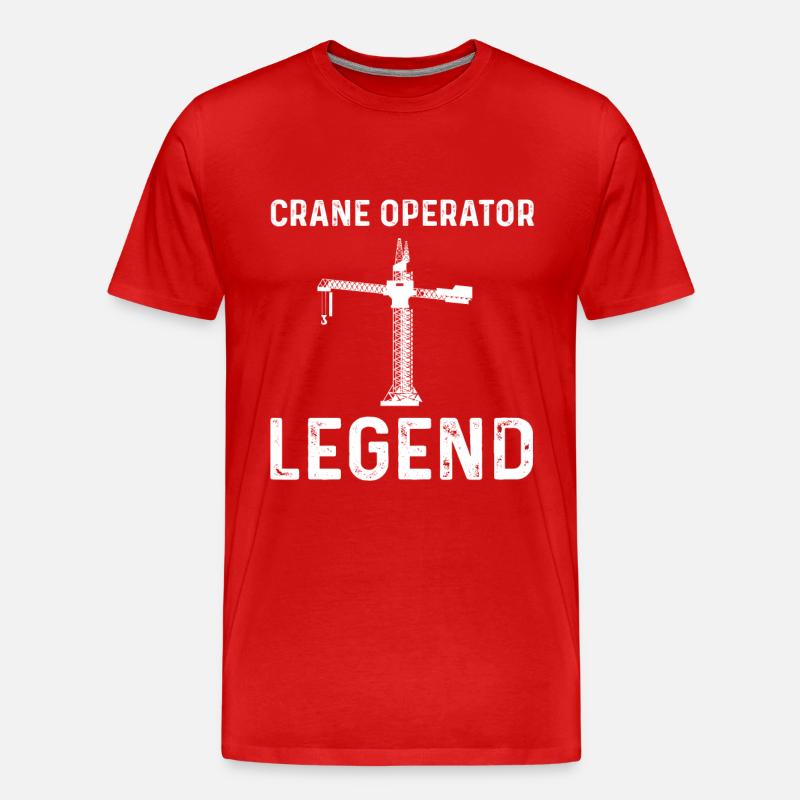 Crane Operator Legend - Men's Premium Organic T-Shirt - red