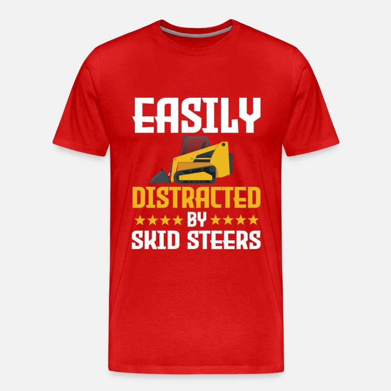 Drôle de chargeuse compacte - T-shirt bio Premium Homme - rouge