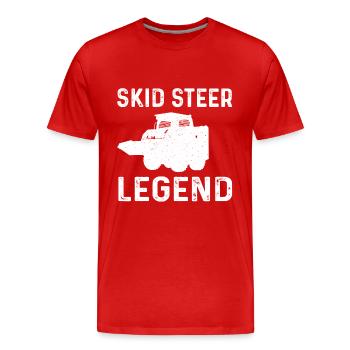 Légende de la chargeuse compacte - T-shirt bio Premium Homme - rouge - Devant - Damien (186cm)