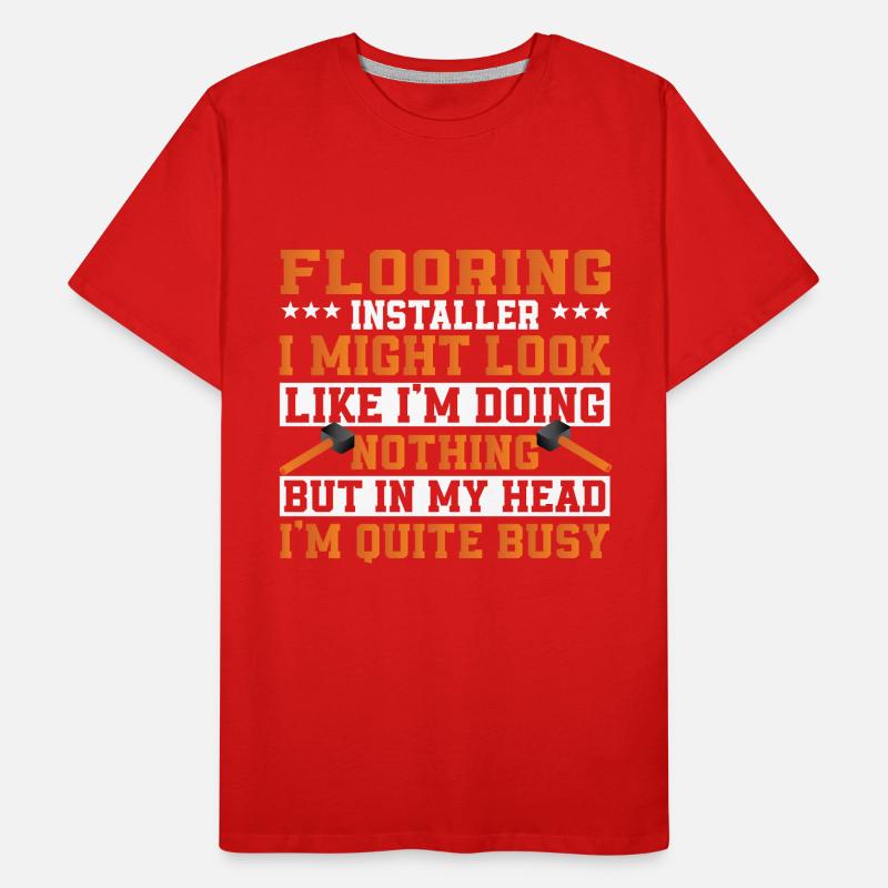 Funny floor layer saying Men's Premium Organic T-Shirt