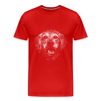 Golden Retrievers - Men's Premium Organic T-Shirt - red - Front - Damien (186cm)