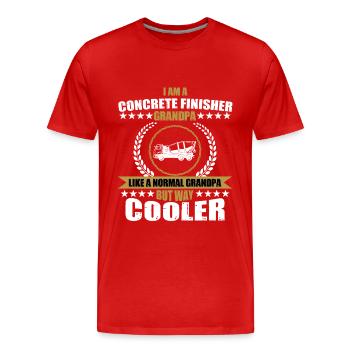 Poutre en béton - T-shirt bio Premium Homme - rouge - Devant - Damien (186cm)