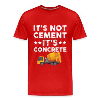 Ce n’est pas du ciment, c’est du béton - T-shirt bio Premium Homme - rouge - Devant - Damien (186cm)