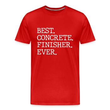 Les meilleurs pavés de béton de tous les temps - T-shirt bio Premium Homme - rouge - Devant - Damien (186cm)