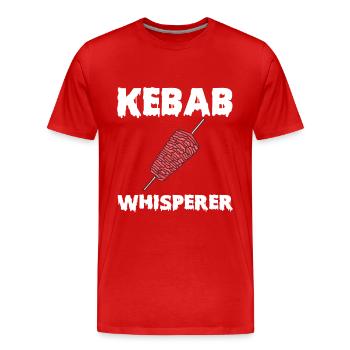 Kebab Chuchoteur - T-shirt bio Premium Homme - rouge - Devant - Damien (186cm)