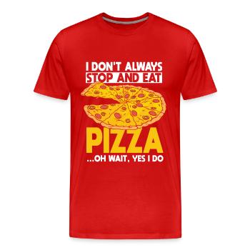 Citation Cool Pizza Lovers - T-shirt bio Premium Homme - rouge - Devant - Damien (186cm)