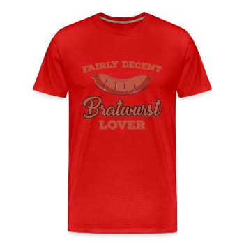 Retro Ferry Vêtements Porte-conteneurs - T-shirt bio Premium Homme - rouge - Devant - Damien (186cm)