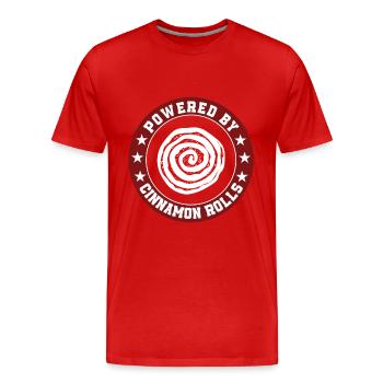 Grand design de rouleau de cannelle - T-shirt bio Premium Homme - rouge - Devant - Damien (186cm)