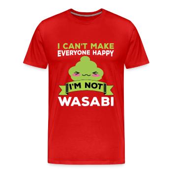 Funny Wasabi Lovers Design - Men's Premium Organic T-Shirt - red - Front - Damien (186cm)