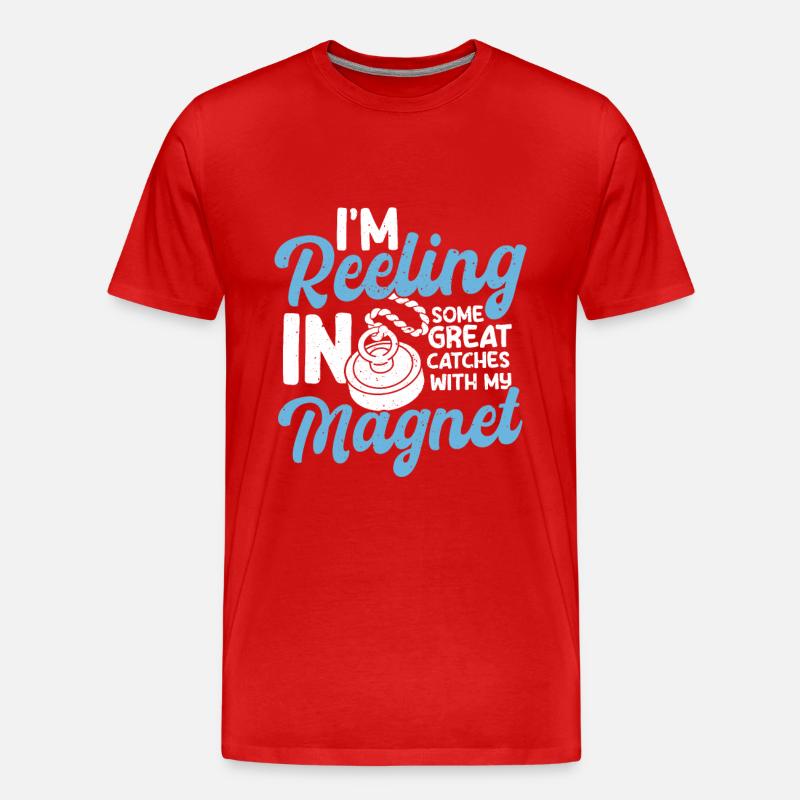 Magnetfischen - Männer Premium Bio T-Shirt - Rot