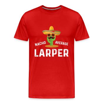 Nacho Larper moyen - T-shirt bio Premium Homme - rouge - Devant - Damien (186cm)