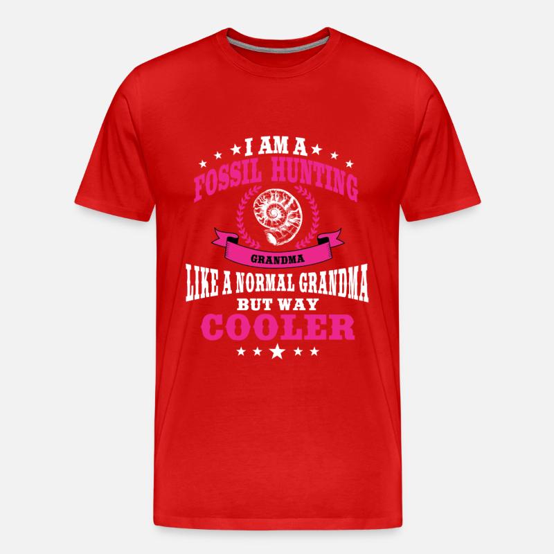 Fossilienjagd Oma - Männer Premium Bio T-Shirt - Rot