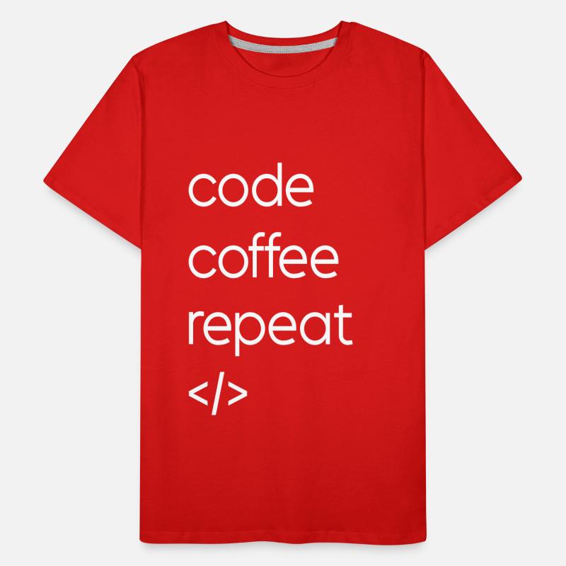 Code Coffee Répétition T-shirt bio Premium Homme