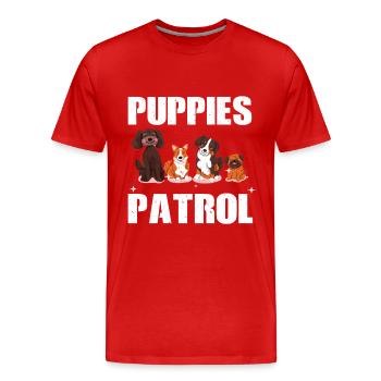 Patrouille de chiots - T-shirt bio Premium Homme - rouge - Devant - Damien (186cm)