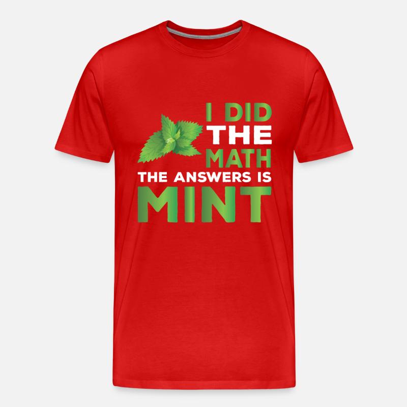 Mint-witz-geschenk - Männer Premium Bio T-Shirt - Rot