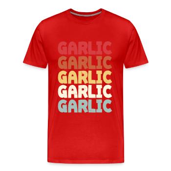Ail - T-shirt bio Premium Homme - rouge - Devant - Damien (186cm)