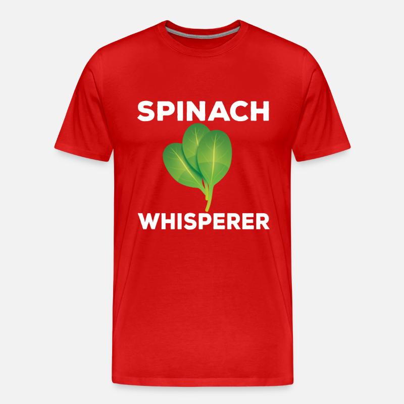 Spinatflüsterer - Männer Premium Bio T-Shirt - Rot