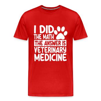 Veterinary medicine - Men's Premium Organic T-Shirt - red - Front - Damien (186cm)