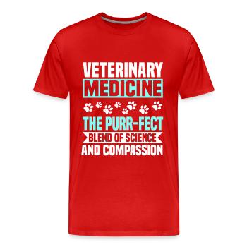Veterinary medicine - Men's Premium Organic T-Shirt - red - Front - Damien (186cm)
